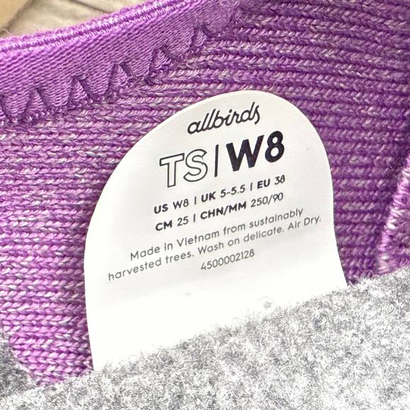 NIB Allbirds Tree Skipper Womens 8 38 Casual Sneaker Lux Purple - Picture 11 of 15